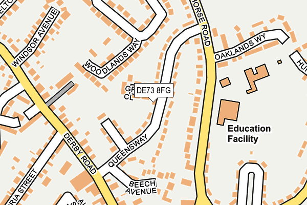 DE73 8FG map - OS OpenMap – Local (Ordnance Survey)