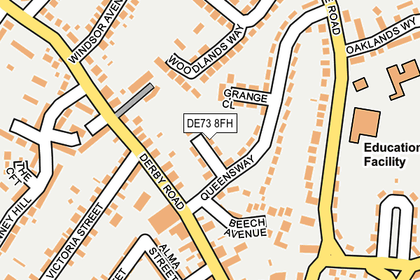 DE73 8FH map - OS OpenMap – Local (Ordnance Survey)