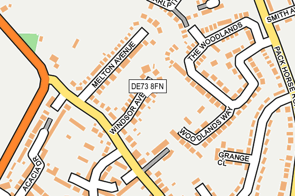 DE73 8FN map - OS OpenMap – Local (Ordnance Survey)