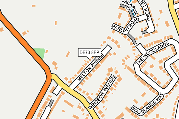 DE73 8FP map - OS OpenMap – Local (Ordnance Survey)