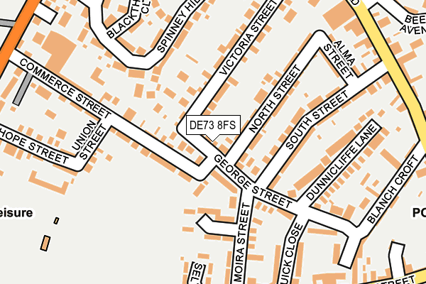 DE73 8FS map - OS OpenMap – Local (Ordnance Survey)