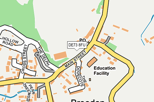 DE73 8FU map - OS OpenMap – Local (Ordnance Survey)
