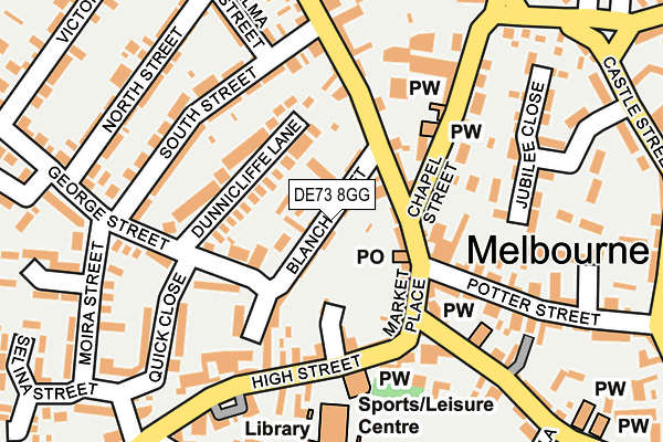 DE73 8GG map - OS OpenMap – Local (Ordnance Survey)