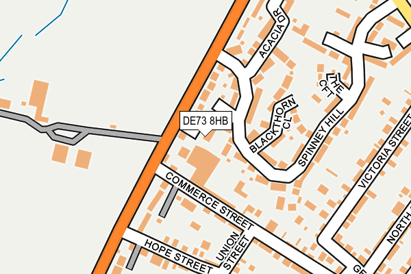 DE73 8HB map - OS OpenMap – Local (Ordnance Survey)
