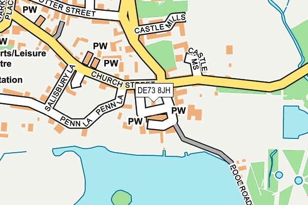 DE73 8JH map - OS OpenMap – Local (Ordnance Survey)