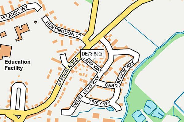DE73 8JQ map - OS OpenMap – Local (Ordnance Survey)