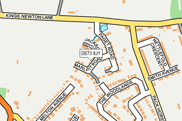 DE73 8JY map - OS OpenMap – Local (Ordnance Survey)