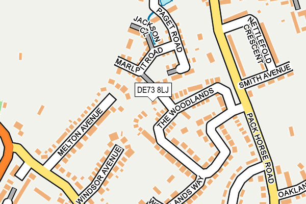 DE73 8LJ map - OS OpenMap – Local (Ordnance Survey)