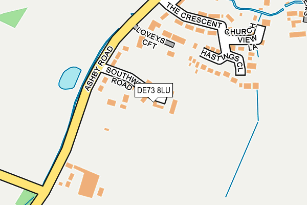 DE73 8LU map - OS OpenMap – Local (Ordnance Survey)