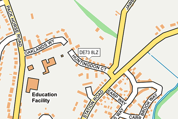 DE73 8LZ map - OS OpenMap – Local (Ordnance Survey)