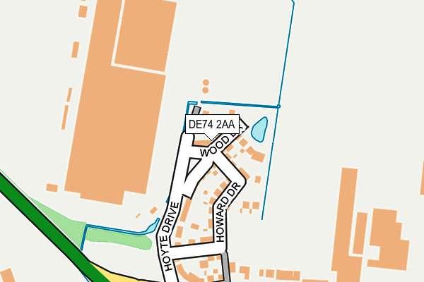 DE74 2AA map - OS OpenMap – Local (Ordnance Survey)