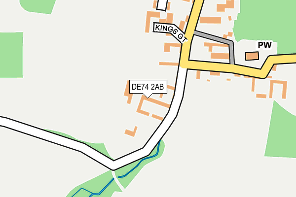 DE74 2AB map - OS OpenMap – Local (Ordnance Survey)