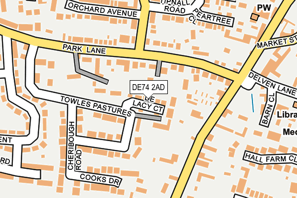 DE74 2AD map - OS OpenMap – Local (Ordnance Survey)