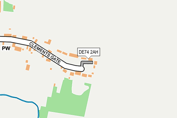 DE74 2AH map - OS OpenMap – Local (Ordnance Survey)