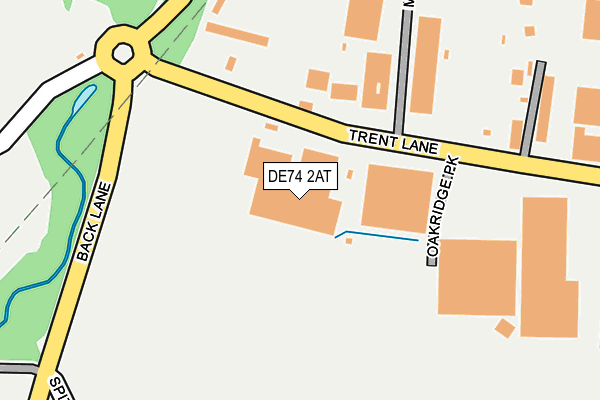 DE74 2AT map - OS OpenMap – Local (Ordnance Survey)