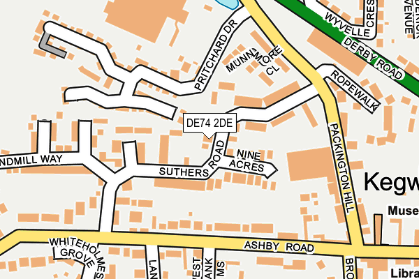 DE74 2DE map - OS OpenMap – Local (Ordnance Survey)