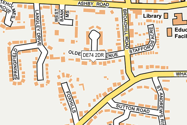 DE74 2DR map - OS OpenMap – Local (Ordnance Survey)