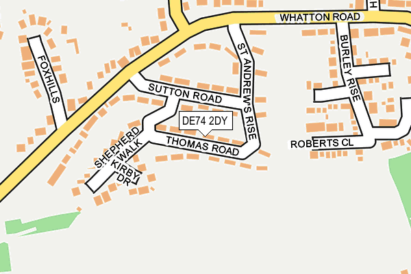 DE74 2DY map - OS OpenMap – Local (Ordnance Survey)