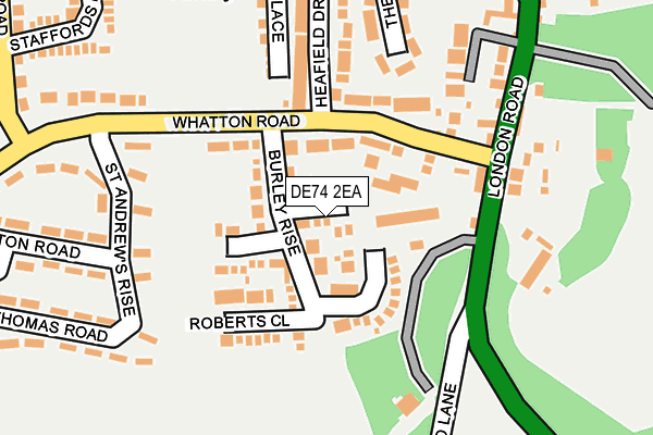 DE74 2EA map - OS OpenMap – Local (Ordnance Survey)