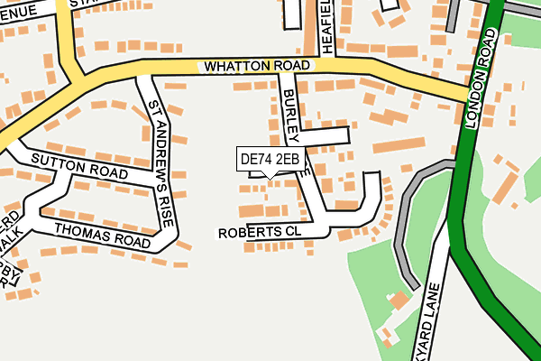 DE74 2EB map - OS OpenMap – Local (Ordnance Survey)