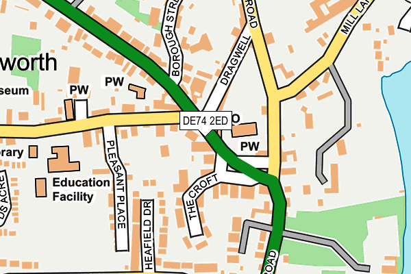 DE74 2ED map - OS OpenMap – Local (Ordnance Survey)