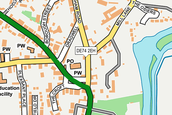 DE74 2EH map - OS OpenMap – Local (Ordnance Survey)