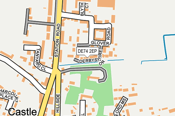 DE74 2EP map - OS OpenMap – Local (Ordnance Survey)