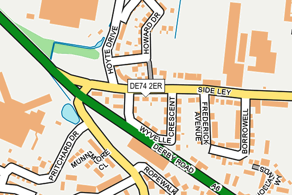 DE74 2ER map - OS OpenMap – Local (Ordnance Survey)