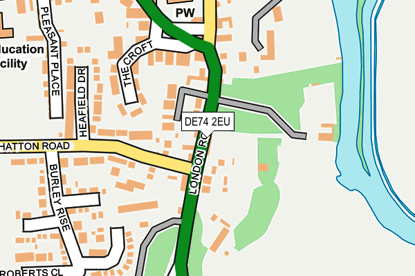 DE74 2EU map - OS OpenMap – Local (Ordnance Survey)
