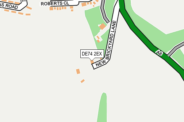 DE74 2EX map - OS OpenMap – Local (Ordnance Survey)