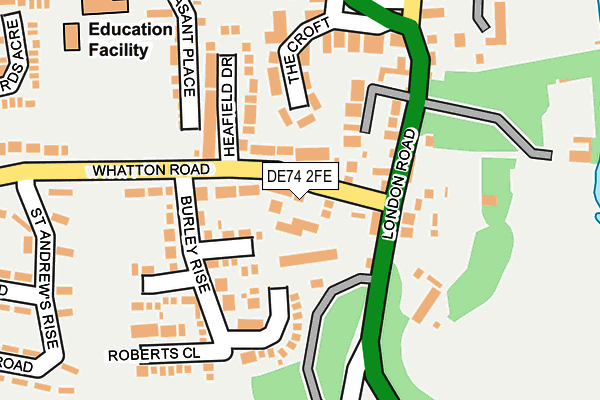 DE74 2FE map - OS OpenMap – Local (Ordnance Survey)