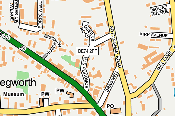 DE74 2FF map - OS OpenMap – Local (Ordnance Survey)