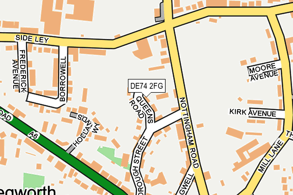 DE74 2FG map - OS OpenMap – Local (Ordnance Survey)