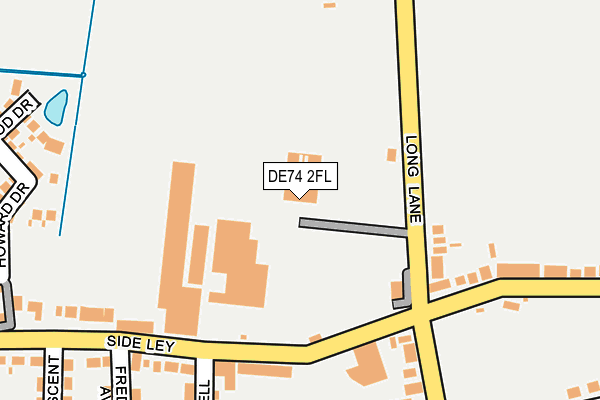 DE74 2FL map - OS OpenMap – Local (Ordnance Survey)