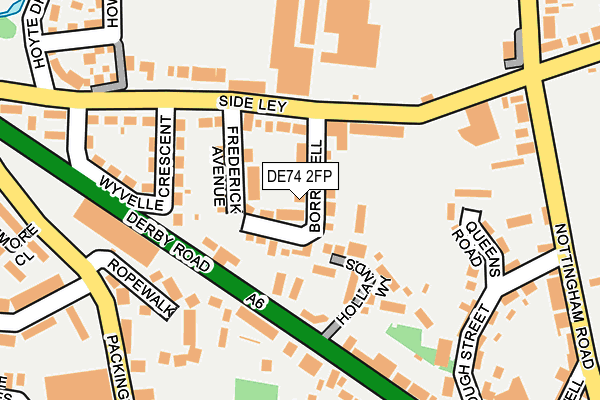 DE74 2FP map - OS OpenMap – Local (Ordnance Survey)