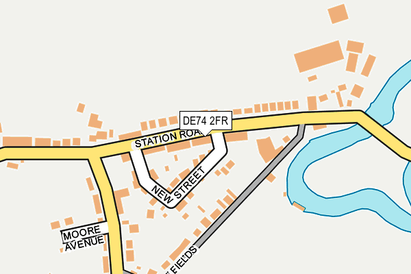DE74 2FR map - OS OpenMap – Local (Ordnance Survey)