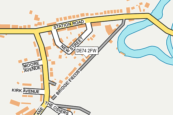 DE74 2FW map - OS OpenMap – Local (Ordnance Survey)
