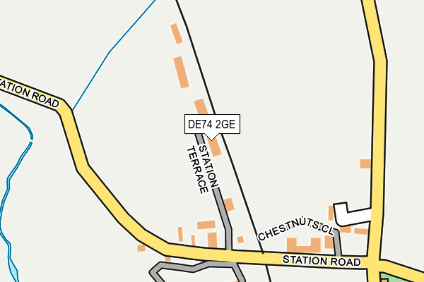 DE74 2GE map - OS OpenMap – Local (Ordnance Survey)