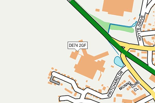 DE74 2GF map - OS OpenMap – Local (Ordnance Survey)