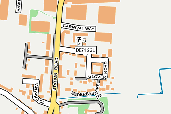 DE74 2GL map - OS OpenMap – Local (Ordnance Survey)