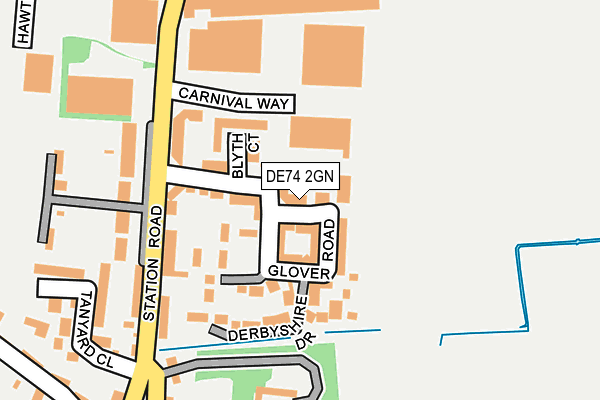 DE74 2GN map - OS OpenMap – Local (Ordnance Survey)