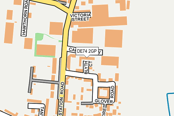 DE74 2GP map - OS OpenMap – Local (Ordnance Survey)