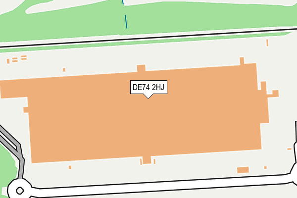 DE74 2HJ map - OS OpenMap – Local (Ordnance Survey)