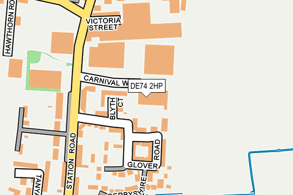 DE74 2HP map - OS OpenMap – Local (Ordnance Survey)