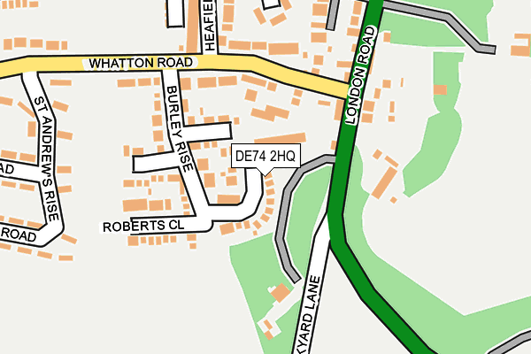 DE74 2HQ map - OS OpenMap – Local (Ordnance Survey)