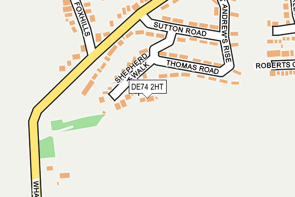 DE74 2HT map - OS OpenMap – Local (Ordnance Survey)