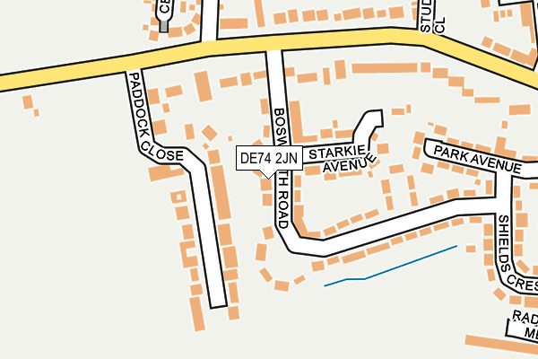DE74 2JN map - OS OpenMap – Local (Ordnance Survey)