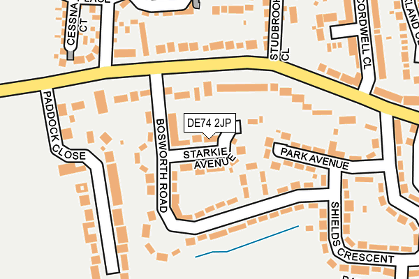 DE74 2JP map - OS OpenMap – Local (Ordnance Survey)