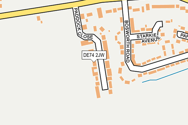DE74 2JW map - OS OpenMap – Local (Ordnance Survey)
