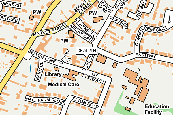 DE74 2LH map - OS OpenMap – Local (Ordnance Survey)